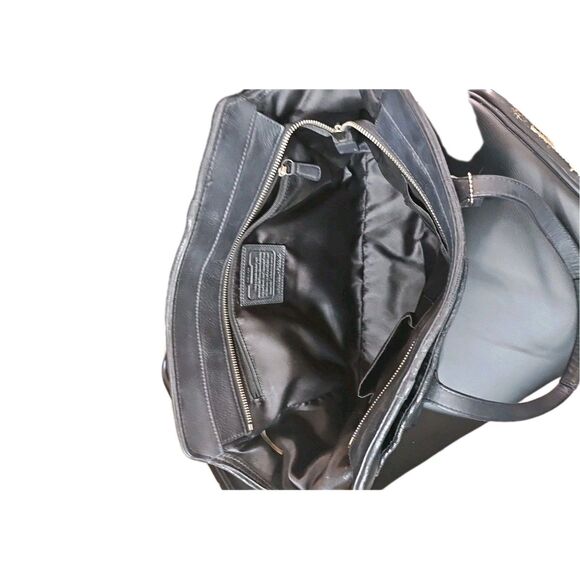 Coach Dark Leather Shoulder Bag - Picture 14 of 16